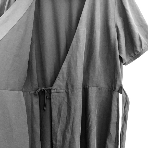 NEW Frank & Oak Short Sleeved Black Wrap Dress Size L - Picture 6 of 14